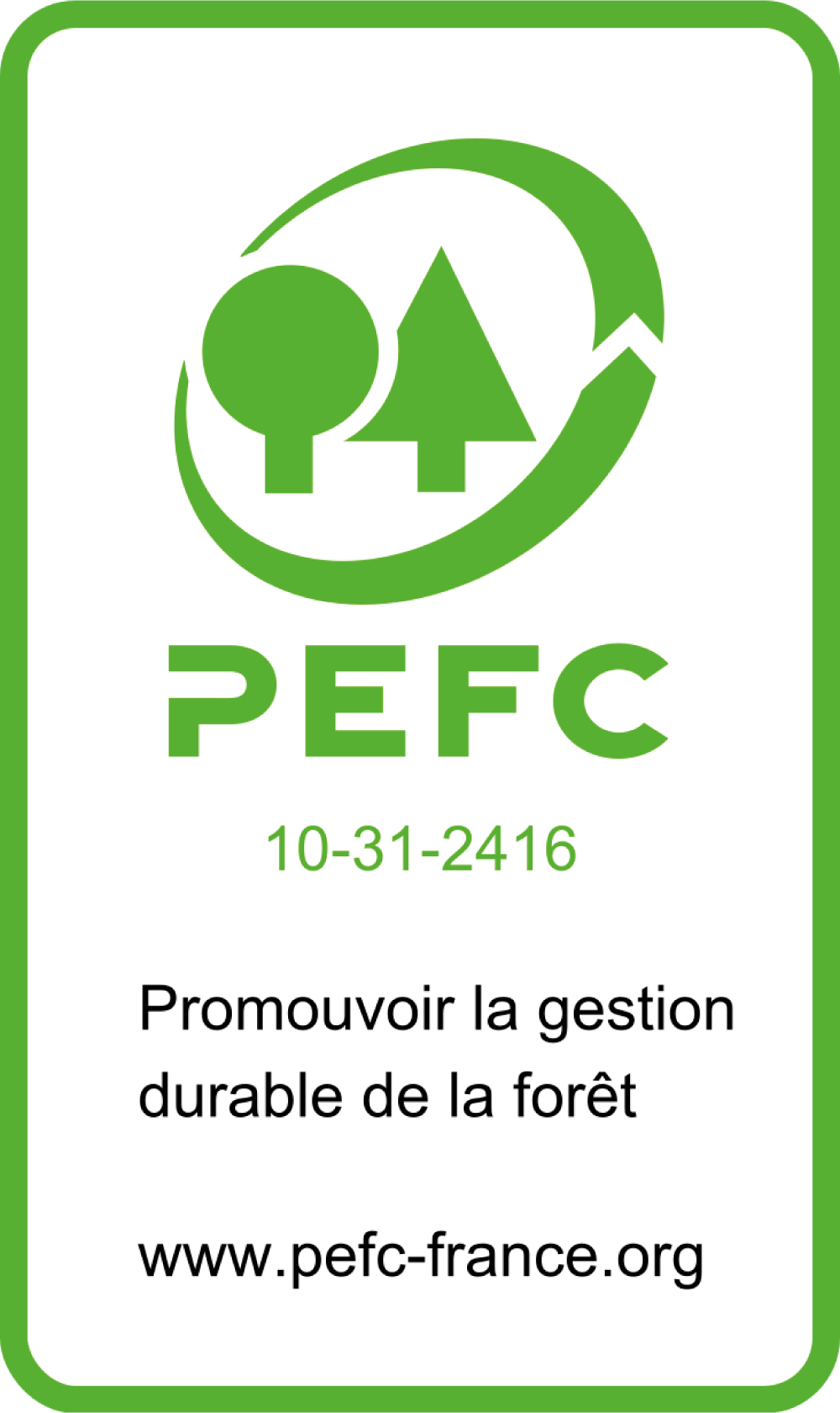 Certification PEFC/10-31-2416 de la société BCI